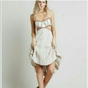 Free People - off-white dress with side cutouts